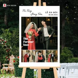 ( HỎA TỐC)  Bảng welcome đám cưới (THIẾT KÊ THEO YÊU CẦU) HTN DECOR  bảng tên cổng cưới, bảng chào Wedding, đám hỏi 5