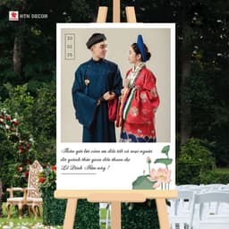 ( HỎA TỐC)  Bảng welcome đám cưới (THIẾT KÊ THEO YÊU CẦU) HTN DECOR  bảng tên cổng cưới, bảng chào Wedding, đám hỏi 6