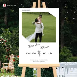( HỎA TỐC) Bảng welcome đám cưới kí tên đám cưới THIẾT KẾ THEO YÊU CẦU Bảng cổng đám cưới HTN DECOR 1