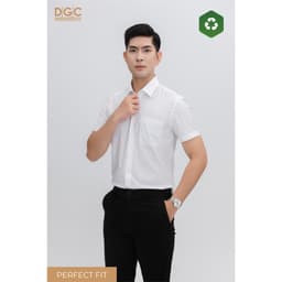 Áo sơ mi Nam ngắn tay DGC Dáng Ôm Perfect Fit, Phong cách công sở hiện đại - SASNBD159M-S 2