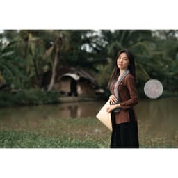 BIGSIZE bà ba lụa nâu - Có bộ bà ba Bigsize- may sỉ bà ba toàn quốc - May bộ bà ba theo yêu cầu 6