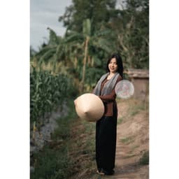 BIGSIZE bà ba lụa nâu - Có bộ bà ba Bigsize- may sỉ bà ba toàn quốc - May bộ bà ba theo yêu cầu 4