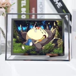 (Kèm ảnh) Khung kính in hình TOTORO quà tặng chibi trang trí để bàn 2 size 4