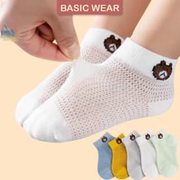 [Hàng Loại 1] Set 5 Đôi Tất Lưới Cho Bé Sơ Sinh Điều Hòa Thoáng Mát, Tất Cho Bé Sơ Sinh 1