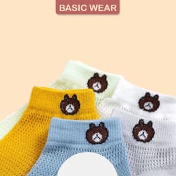 [Hàng Loại 1] Set 5 Đôi Tất Lưới Cho Bé Sơ Sinh Điều Hòa Thoáng Mát, Tất Cho Bé Sơ Sinh 3