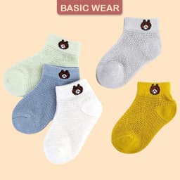 [Hàng Loại 1] Set 5 Đôi Tất Lưới Cho Bé Sơ Sinh Điều Hòa Thoáng Mát, Tất Cho Bé Sơ Sinh 8