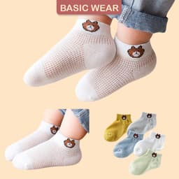 [Hàng Loại 1] Set 5 Đôi Tất Lưới Cho Bé Sơ Sinh Điều Hòa Thoáng Mát, Tất Cho Bé Sơ Sinh 4