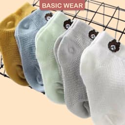 [Hàng Loại 1] Set 5 Đôi Tất Lưới Cho Bé Sơ Sinh Điều Hòa Thoáng Mát, Tất Cho Bé Sơ Sinh 9