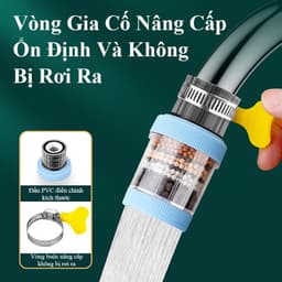 Đầu vòi lọc nước 6 lớp HOMELOVE Đầu lọc nước gắn trực tiếp tại vòi xoay 360 linh hoạt lọc sạch clo cặn bẩn tạp chất 4