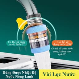 Đầu vòi lọc nước 6 lớp HOMELOVE Đầu lọc nước gắn trực tiếp tại vòi xoay 360 linh hoạt lọc sạch clo cặn bẩn tạp chất 3