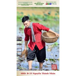BIG SIZE Bộ bà ba phối áo cate đỏ quần phi đen - Có bộ bà ba Bigsize- may sỉ bà ba toàn quốc - May bộ bà ba theo yêu cầu 5