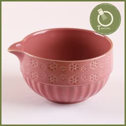 Chawan, chén sứ đánh matcha hồng hoa (JJ-17) | Matcha bowl 1