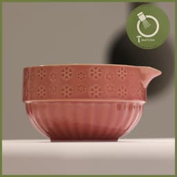 Chawan, chén sứ đánh matcha hồng hoa (JJ-17) | Matcha bowl 2