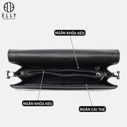 [Tặng hộp 20.10] Túi xách nữ da thật ELLY ET175 túi xách tay đeo vai đeo chéo cao cấp chính hãng 5