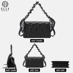 [Tặng hộp 20.10] Túi xách nữ da thật ELLY ET175 túi xách tay đeo vai đeo chéo cao cấp chính hãng 4