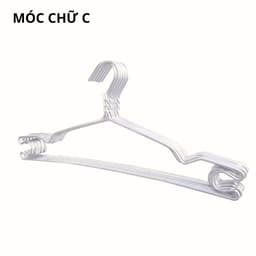 Bộ 10 Móc Nhôm Phơi Quần Áo TADAHOME Dày Dặn Cứng Cáp, Móc Treo Quần Áo Phơi Đồ - DOMUS 3