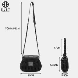 [Tặng hộp 20.10] Túi xách nữ da thật ELLY ET177 túi xách tay đeo vai đeo chéo cao cấp chính hãng 3