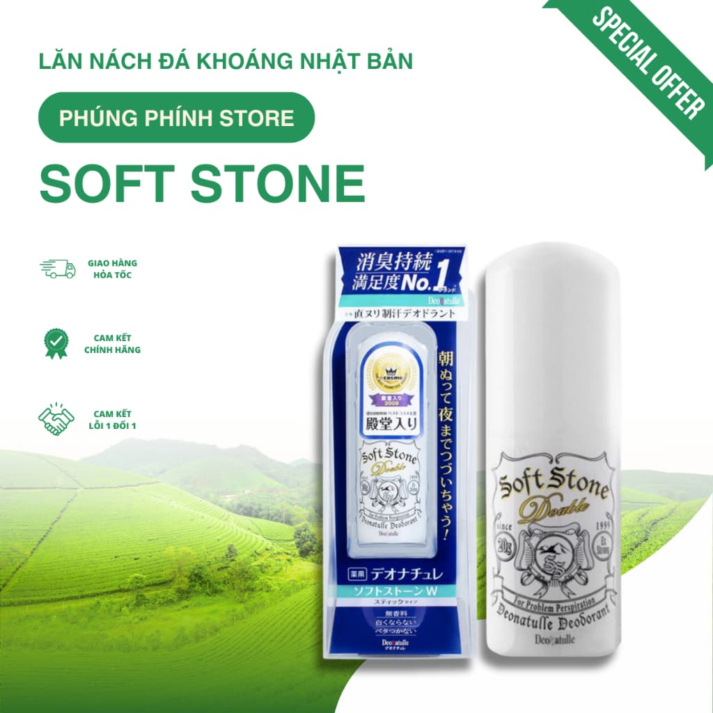 Lăn nách đá khoáng Soft Stone NHẬT BẢN 20G