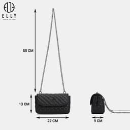 [Tặng hộp 20.10] Túi xách nữ da thật ELLY ET183 túi xách tay đeo vai đeo chéo cao cấp chính hãng 3