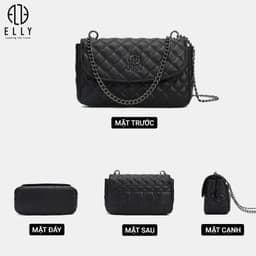 [Tặng hộp 20.10] Túi xách nữ da thật ELLY ET183 túi xách tay đeo vai đeo chéo cao cấp chính hãng 4