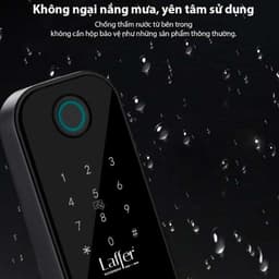 Khoá cổng vân tay Laffer A18, chống nước IP68, siêu nhạy, lưu trữ 100 vân tay, inox 304, bảo hành 24 tháng. 4