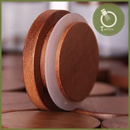 Hũ thủy tinh nắp gỗ đựng bột matcha (có gioăng cao su) 3