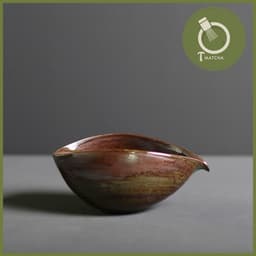 Chawan, Chén gốm đánh matcha dáng chiếc lá (JJ-20) | Matcha bowl 6