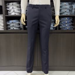 Quần âu Owen màu xanh tím than regular fit tăng đơ 2 cạp vải poly QRT262104 1