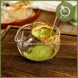 Rây lọc bột matcha inox 2 tai (kèm cốc giá đỡ) 2