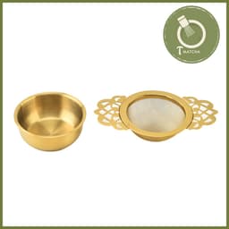 Rây lọc bột matcha inox 2 tai (kèm cốc giá đỡ) 4
