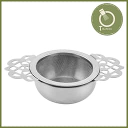 Rây lọc bột matcha inox 2 tai (kèm cốc giá đỡ) 6