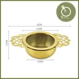 Rây lọc bột matcha inox 2 tai (kèm cốc giá đỡ) 5