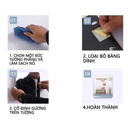 OOKAS Gương treo Dán Tường toàn thân chống vỡ soi , dán tủ quần áo, Phòng tắm Elliptical Gương 8
