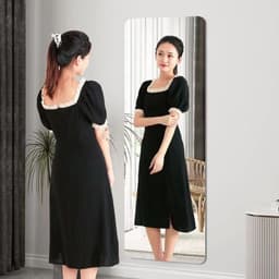 OOKAS Gương treo Dán Tường toàn thân chống vỡ soi , dán tủ quần áo, Phòng tắm Elliptical Gương 3