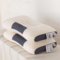 Gối Ngủ Chống Đau Cổ Vai Gáy Dệt Kim Lõi Bông Xơ Cao Cấp [ Hàng Nhập Khẩu ] 3