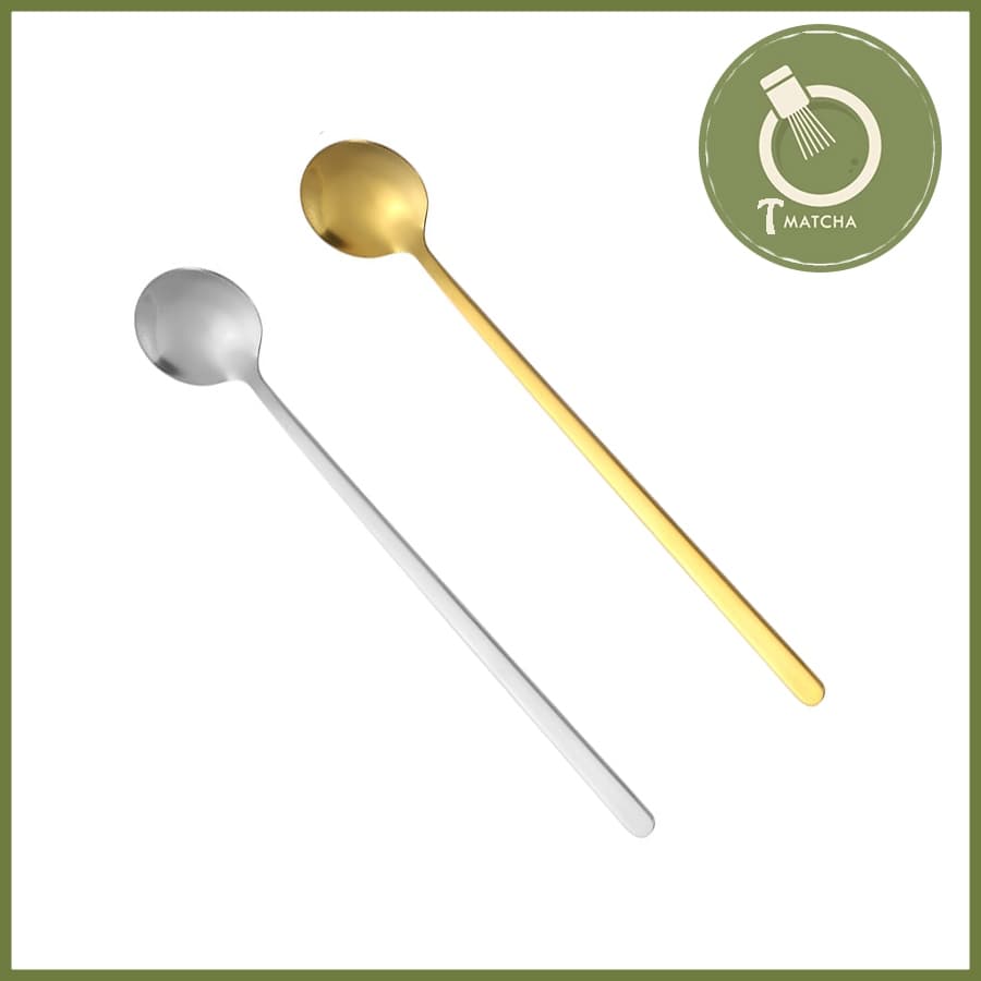 Thìa inox uống matcha, cà phê 17cm [ MẪU TRÒN ]