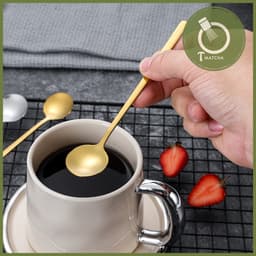 Thìa inox uống matcha, cà phê 17cm [ MẪU TRÒN ] 2