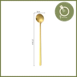 Thìa inox uống matcha, cà phê 17cm [ MẪU TRÒN ] 4