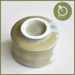 Chawan, Chén sứ đánh matcha men đậu xanh (JJ-26) | Matcha bowl 3