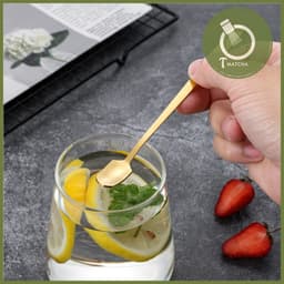 Thìa inox uống cà phê, matcha 17cm [ MẪU VUÔNG ] 2