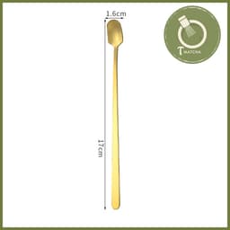 Thìa inox uống cà phê, matcha 17cm [ MẪU VUÔNG ] 4