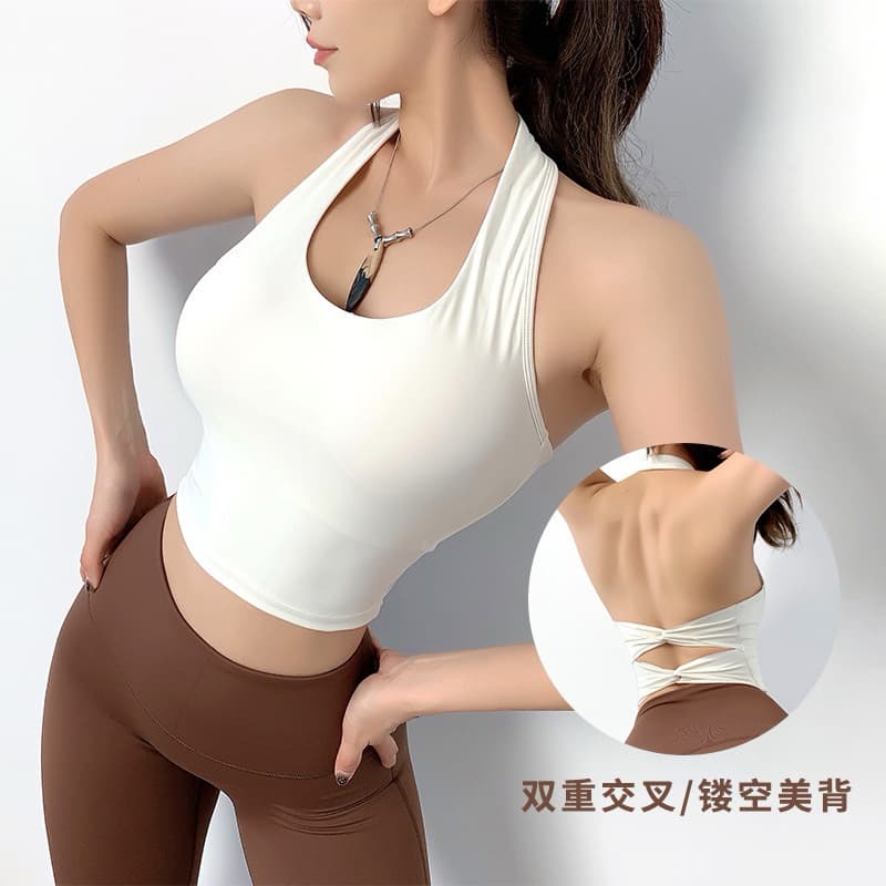 Đồ Tập Gym,Yoga,Pilates Áo Lót Bra Thể Thao Nữ Yếm Cổ Nơ Chéo Lưng QC(có sẵn)