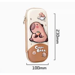 Hộp bút 3D trẻ em, hộp đựng bút cho học sinh cỡ lớn hình chuột lang capybara in nổi dễ thương 3