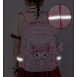 Ba lô bé gái siêu nhẹ hình kuromi chống thấm nước cho học sinh mẫu giáo cấp 1 tiểu học 3