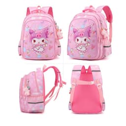Ba lô bé gái siêu nhẹ hình kuromi chống thấm nước cho học sinh mẫu giáo cấp 1 tiểu học 5