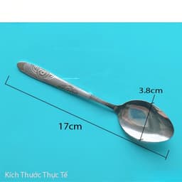 Thìa Ăn Phở, Ăn Súp, Thìa Ăn Cơm Inox Tiện Dụng, Thìa Phở Hoa Sen 5