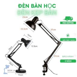 Đèn Bàn Học LED Kẹp Bàn Siêu Sáng – Gập Gọn Tiện Lợi, Chống Cận, Bảo Hành 2 Năm 1