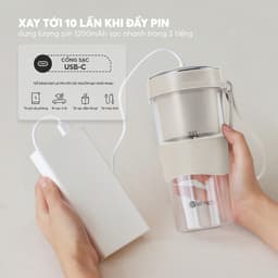 Máy Xay Sinh Tố Cầm Tay Elmich BLE9215PG 400ml, Hàng Chính Hãng, Lưỡi 8 Cánh, Xay Nhanh 40s -JoyMall 5