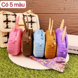 [Mới] Túi xách đeo chéo silicon hình Labu.buu tròn thời trang dễ thương đựng tỏi 5