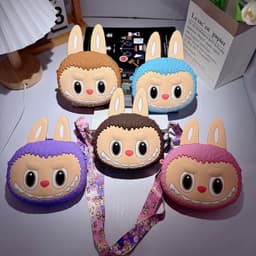 [Mới] Túi xách đeo chéo silicon hình Labu.buu tròn thời trang dễ thương đựng tỏi 7